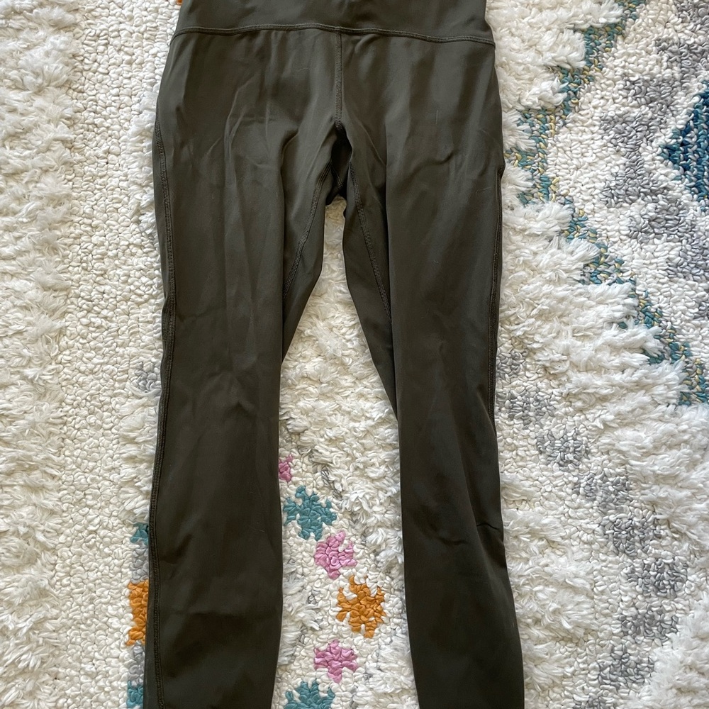 Lululemon Train Times Size 6 Olive Green leggings